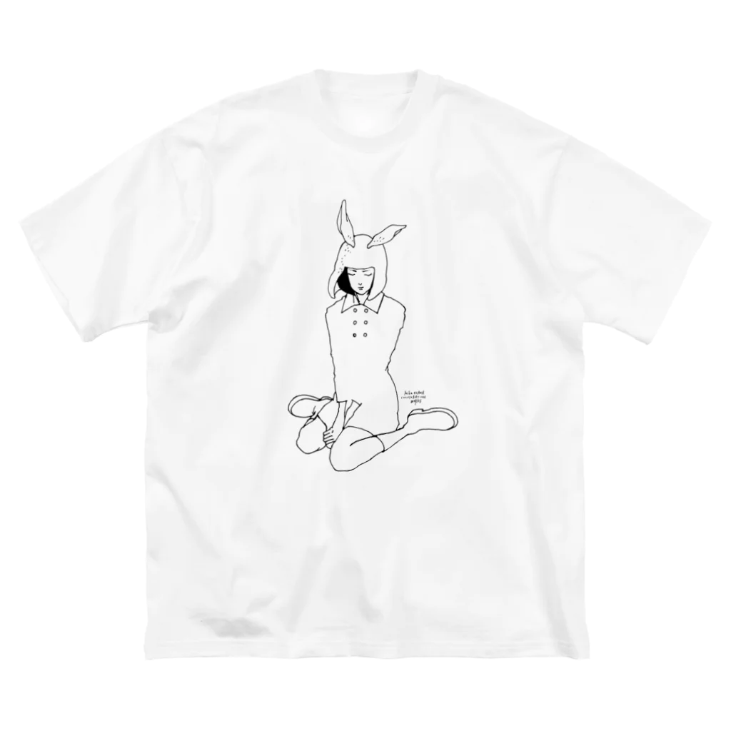 オザワミカの謝りたくないウサギ（BK line） Big T-Shirt