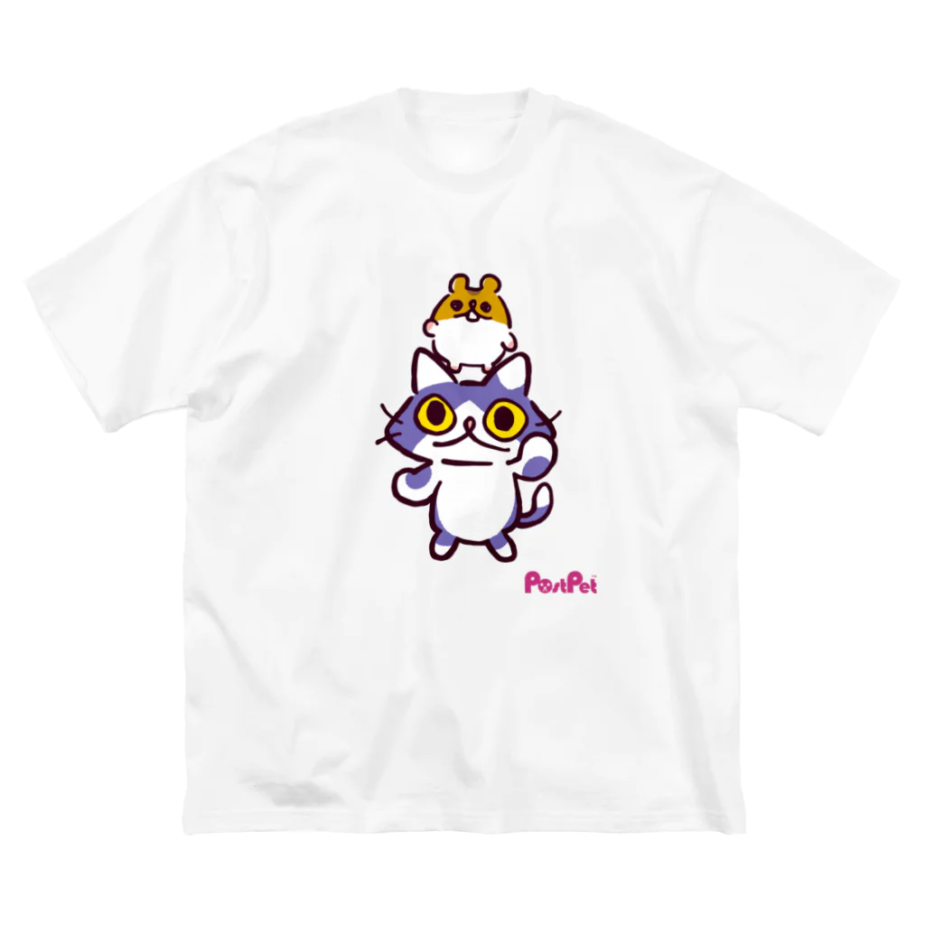 PostPet Official Shopのフロとジンパチの友情 ビッグシルエットTシャツ