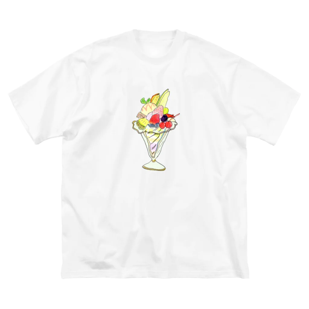 気ままに創作　よろず堂のパフェ ビッグシルエットTシャツ