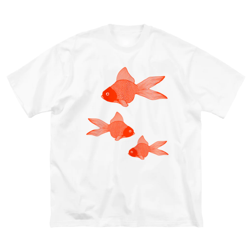 Alba spinaの金魚３匹 ビッグシルエットTシャツ