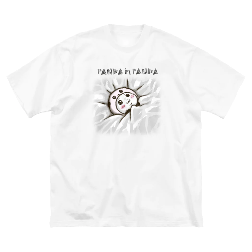 スパイシー千鶴のパンダinぱんだ(シーツ) ビッグシルエットTシャツ