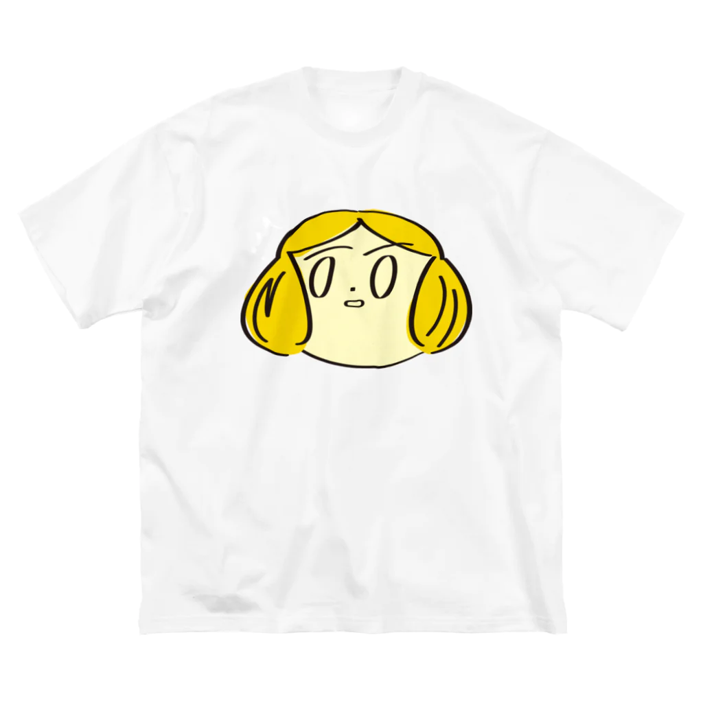 Drecome_Designのシリアスガール(濃色生地用) ビッグシルエットTシャツ