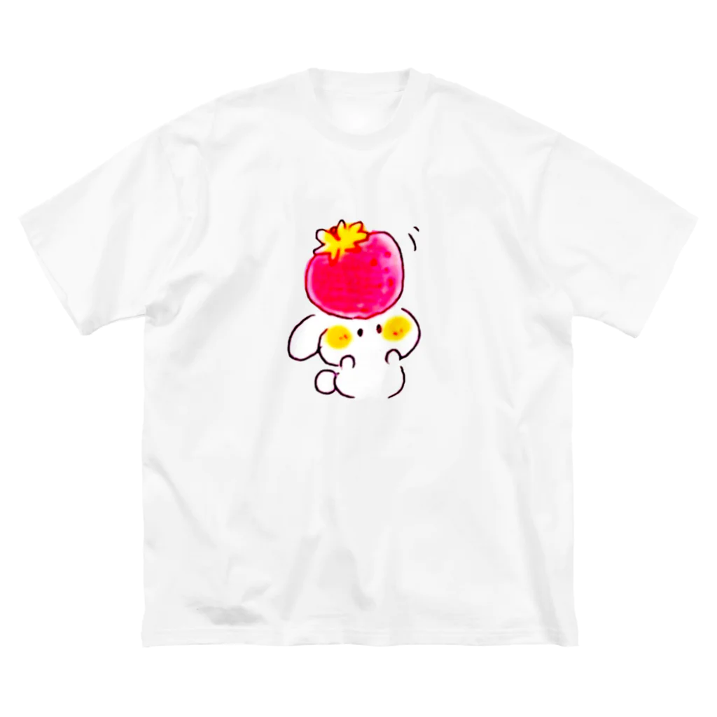 ❁⃘*:･ﾟ✧となりのきいろﾟ･*:.｡❁のいちごとちびちゃん ビッグシルエットTシャツ