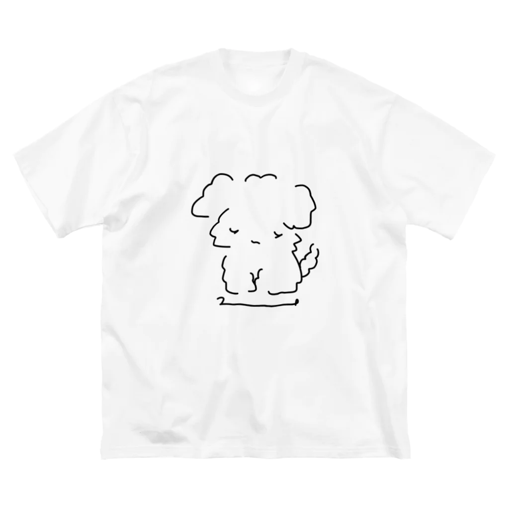 ぱおのもこもこワンちゃん ビッグシルエットTシャツ