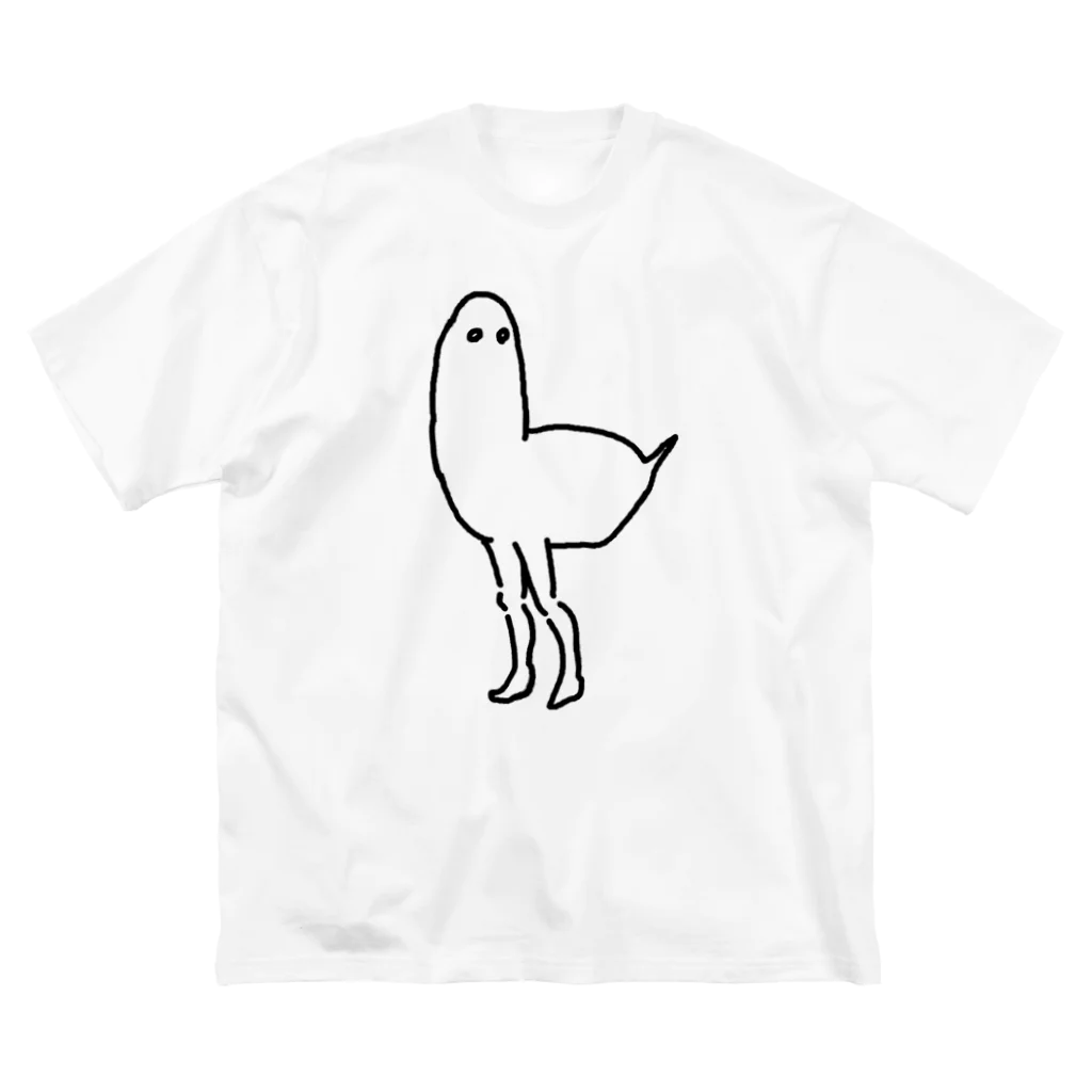 MAUMEEの人間の足がはえた鳥 ビッグシルエットTシャツ