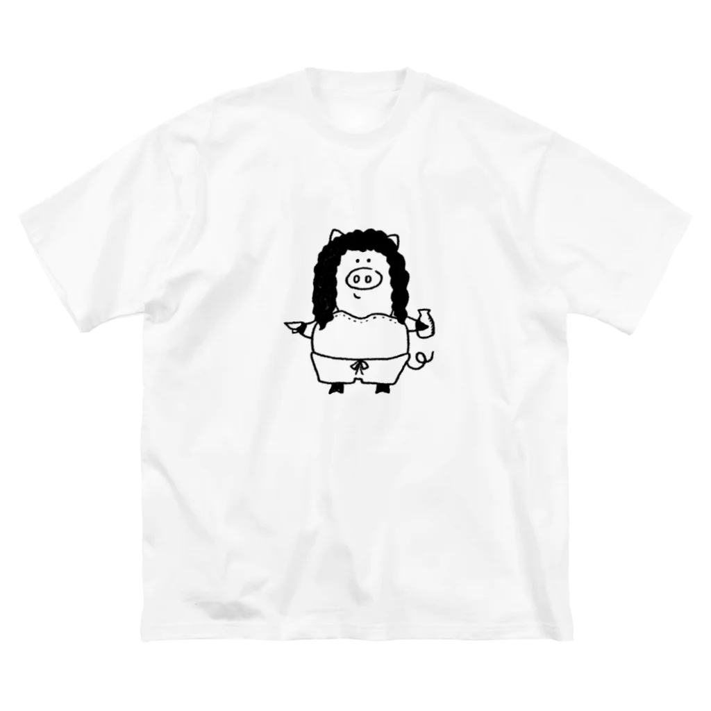 TOMOSのブタの会のんべーブー Big T-Shirt