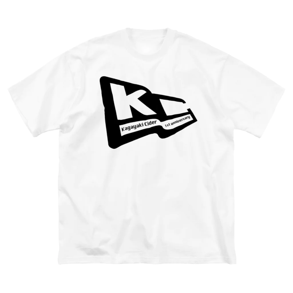 輝きサイダー -official goods-の1周年記念ロゴ_Black ビッグシルエットTシャツ