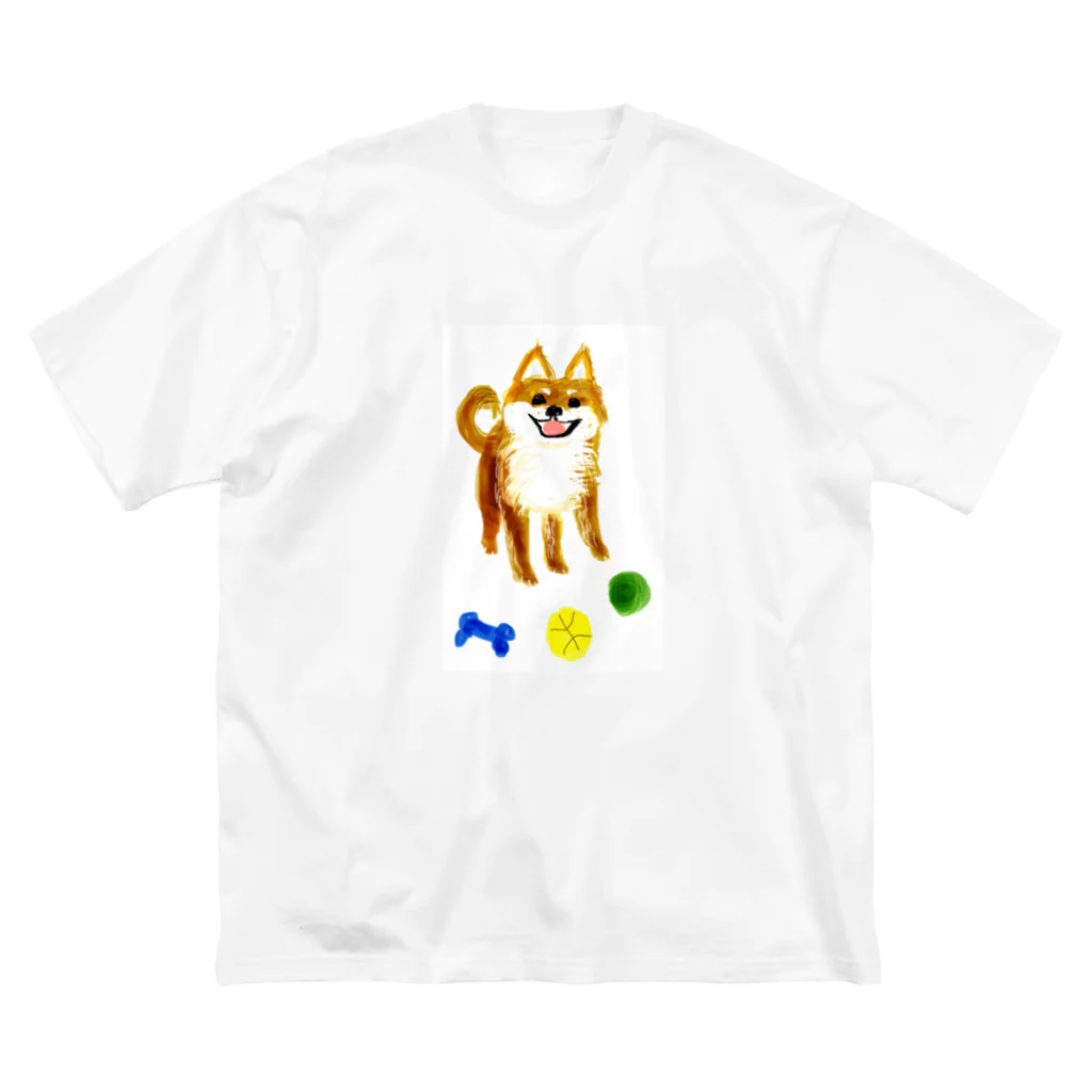 柴犬non-foxのボールで遊ぼうよ ビッグシルエットTシャツ