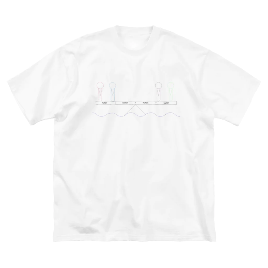 JaRyのhuman = human ビッグシルエットTシャツ