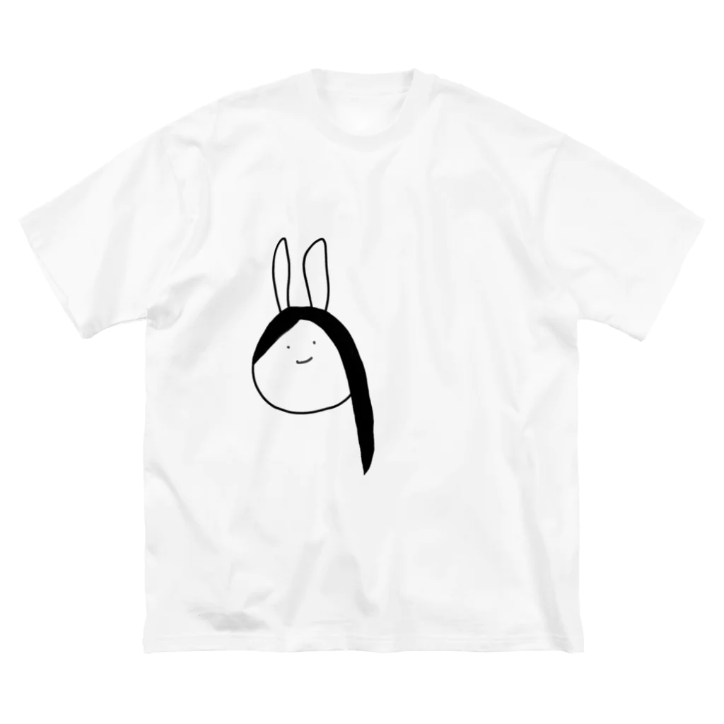 LONGE ANIMALSのろんげうさぎ ビッグシルエットTシャツ