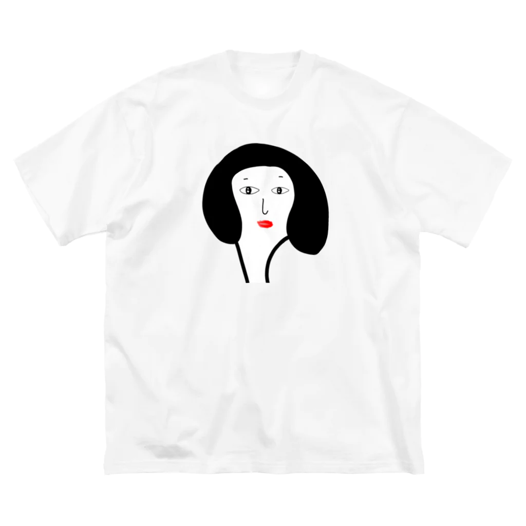 usa100の白塗り淑女 ビッグシルエットTシャツ