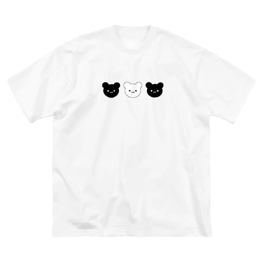 みけんちのしろくろくまくん ビッグシルエットTシャツ