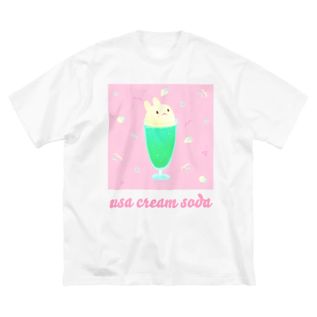 USAGI DESIGN -emi-のうさクリームソーダ ビッグシルエットTシャツ