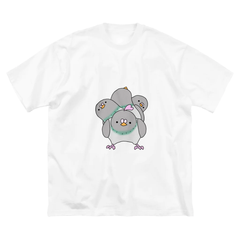 まーみー(ラインキャラクター)のはとのぽぽーが踊る ビッグシルエットTシャツ