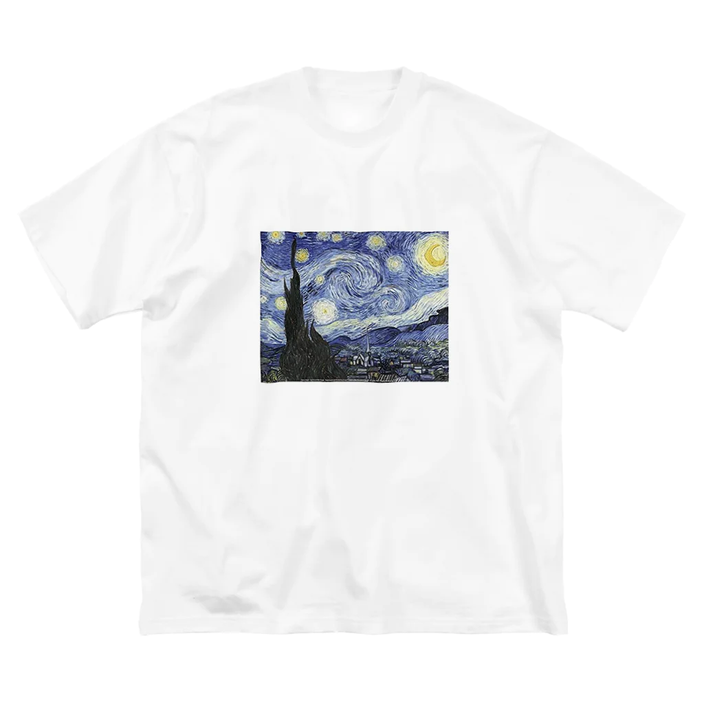 yay_mのゴッホの星月夜 ビッグシルエットTシャツ