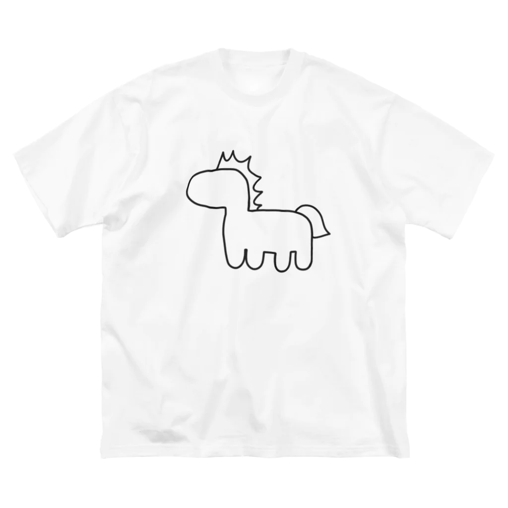 どみんごのうまT「無色」 ビッグシルエットTシャツ