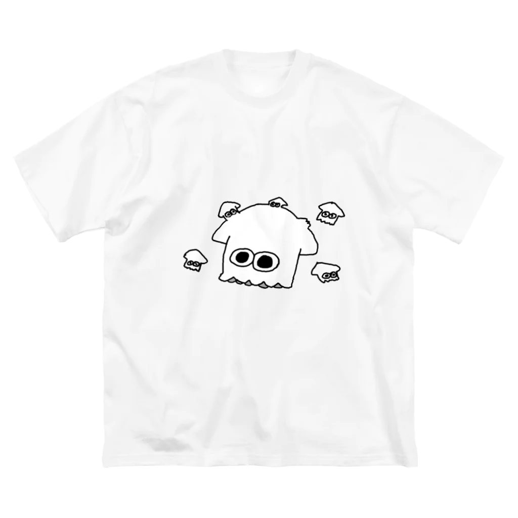 ‎いか壺のぶんれつするいか ビッグシルエットTシャツ