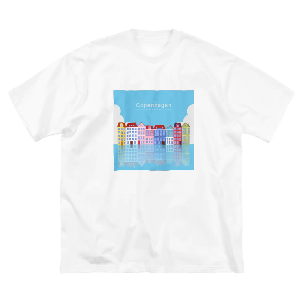 そいそいソイラテのコペンハーゲン(北欧デンマーク) ビッグシルエットTシャツ