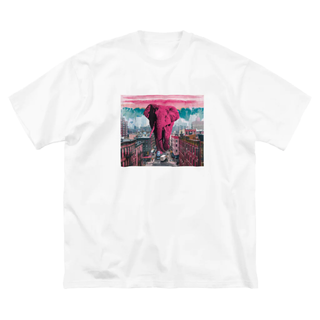 🍋のPink Elephant ビッグシルエットTシャツ