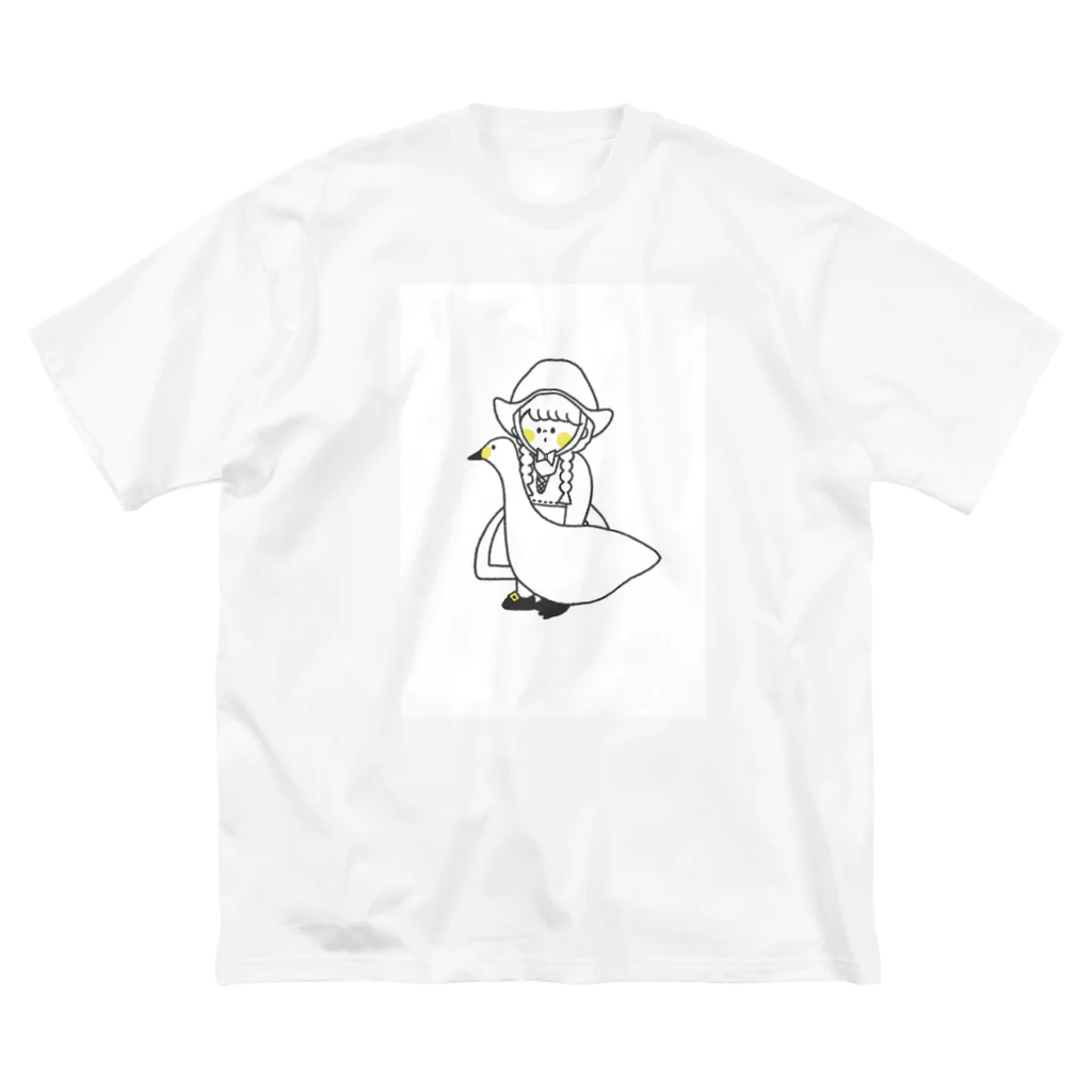 tanakasakiの女の子と白鳥 Big T-Shirt