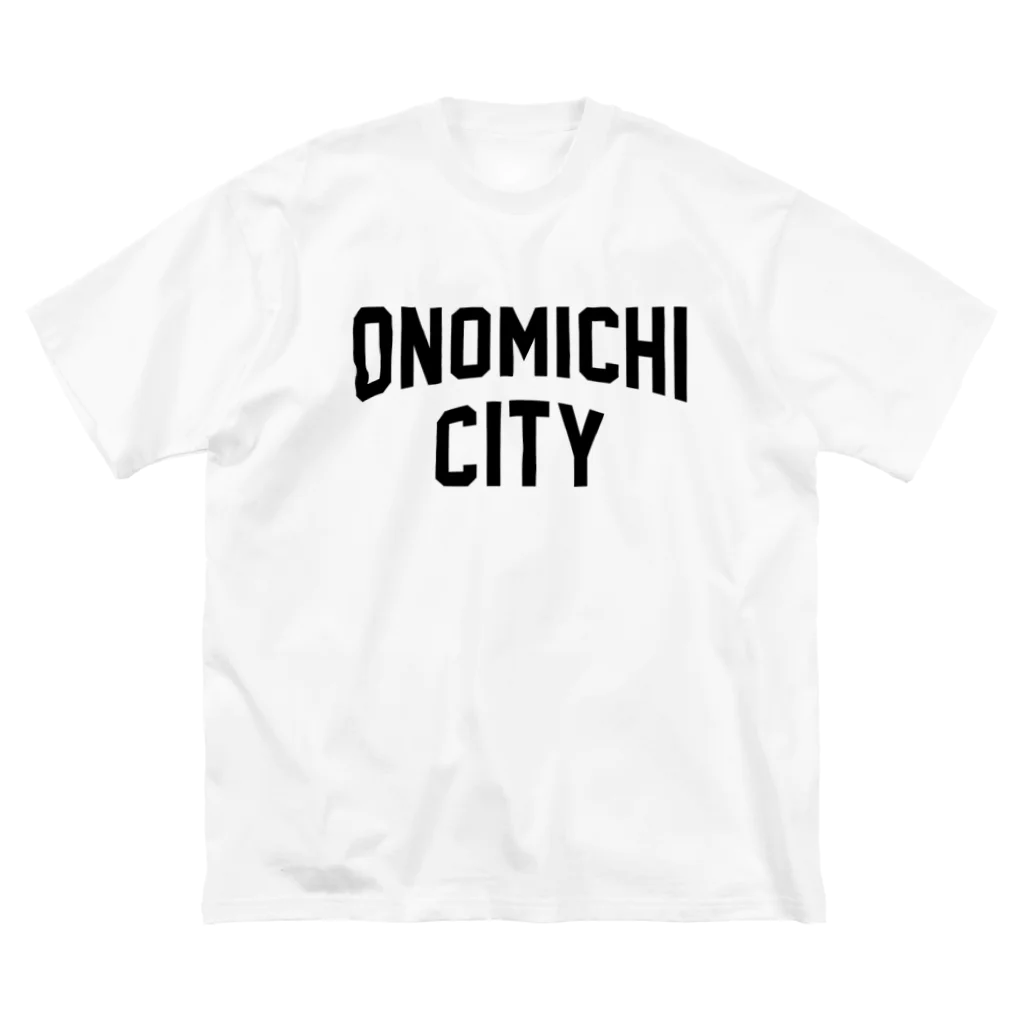 JIMOTOE Wear Local Japanの尾道市 ONOMICHI CITY ロゴブラック ビッグシルエットTシャツ