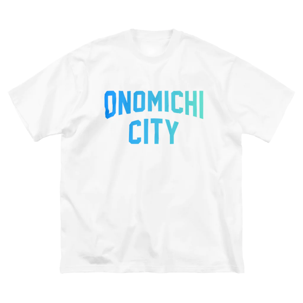 JIMOTOE Wear Local Japanの尾道市 ONOMICHI CITY ロゴブルー ビッグシルエットTシャツ