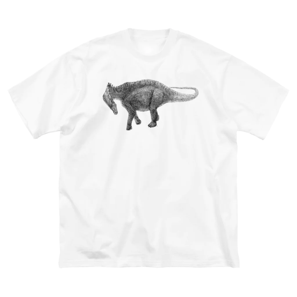 segasworksのAmargasaurus（白黒） ビッグシルエットTシャツ