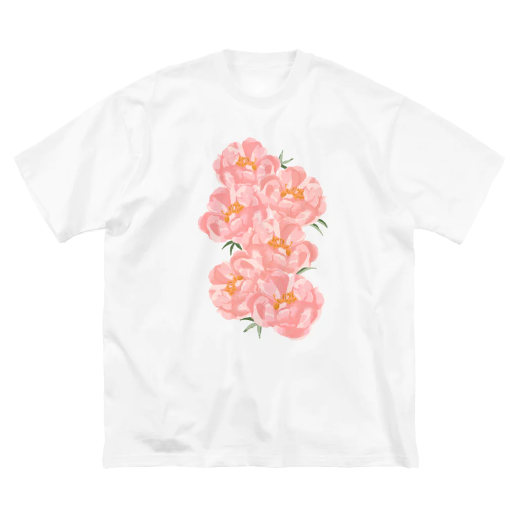 Katie（カチエ）のシャクヤクの花束 ビッグシルエットTシャツ