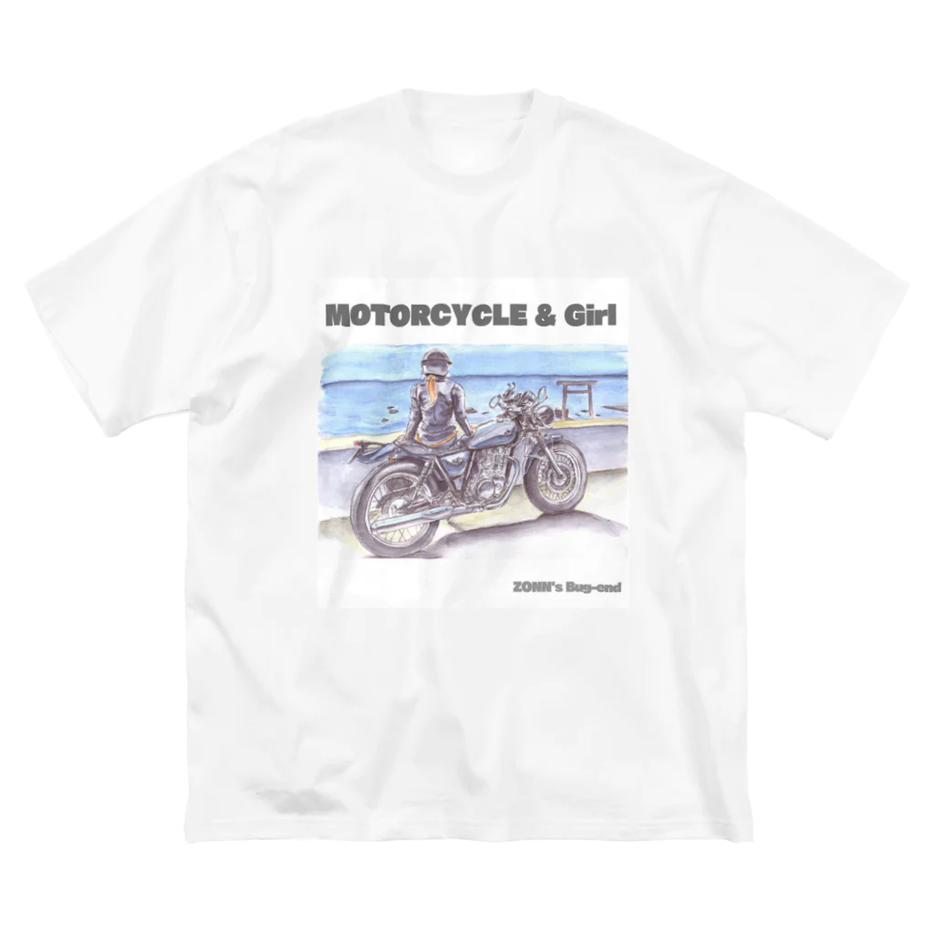 ZONN’s Bug-endのバイク女子スケッチ　01 ビッグシルエットTシャツ