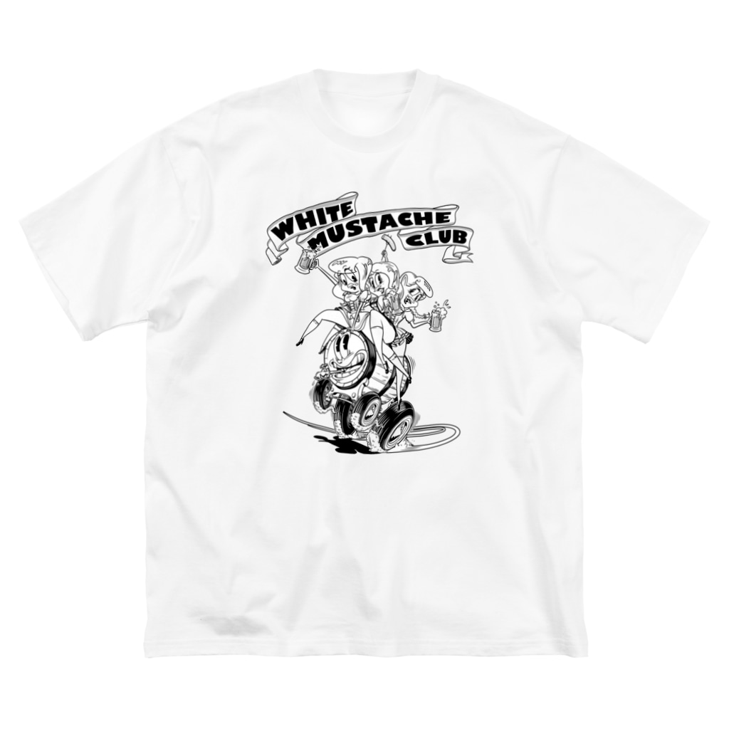 nidan-illustrationの"WHITE MUSTACHE CLUB"(タイトルなし)) Big T-Shirt