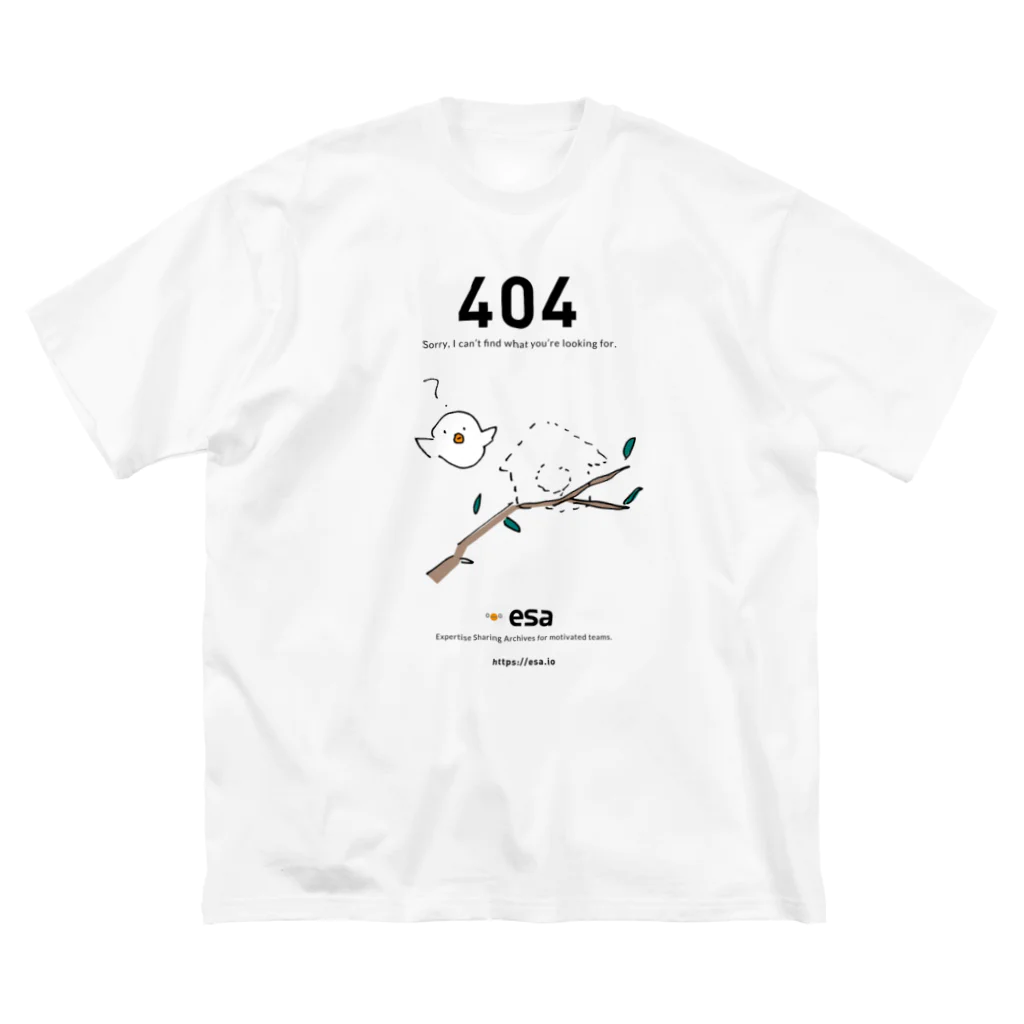 (\( ⁰⊖⁰)/) esaのesa.io 404（雑）  ビッグシルエットTシャツ