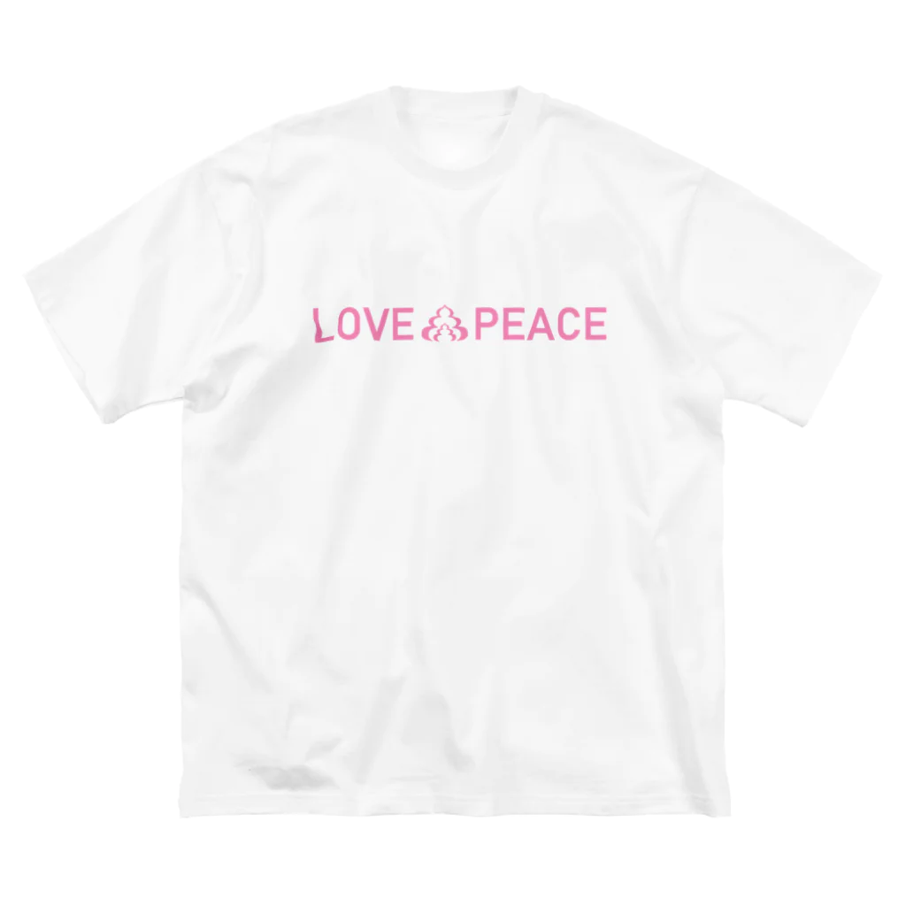 LOVE 💩 PEACEのLOVE💩PEACE ”PINK” ビッグシルエットTシャツ