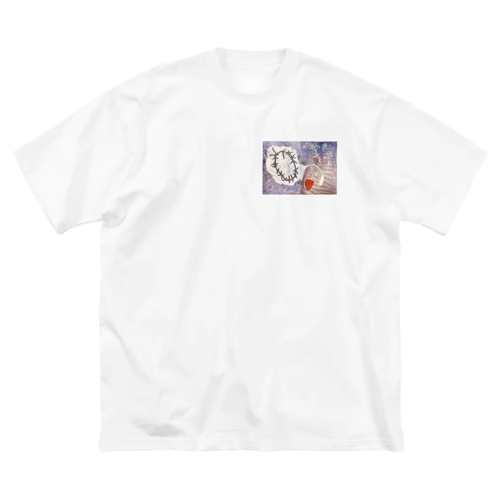 toriの【drawing:strawberry】 ビッグシルエットTシャツ