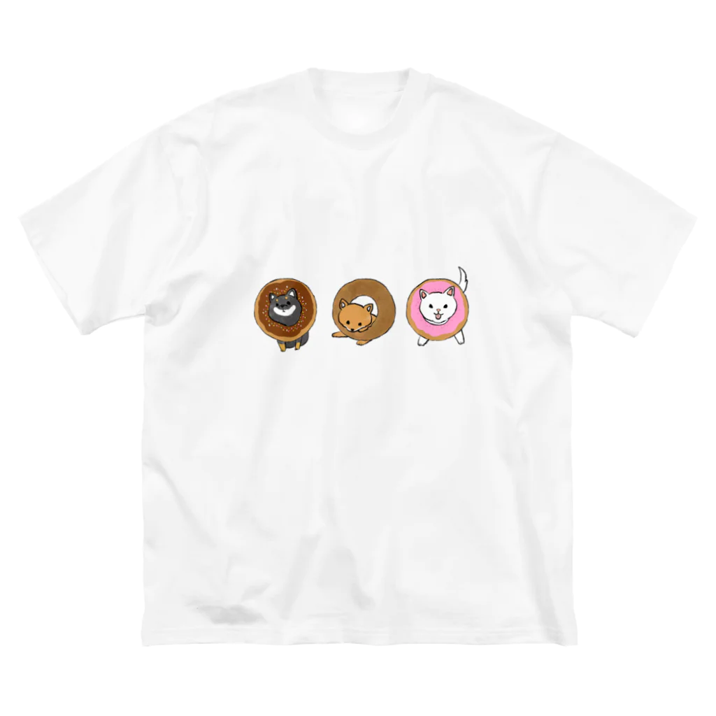 ともえのえ - 柴犬とか動物色々のShiba Donut ビッグシルエットTシャツ