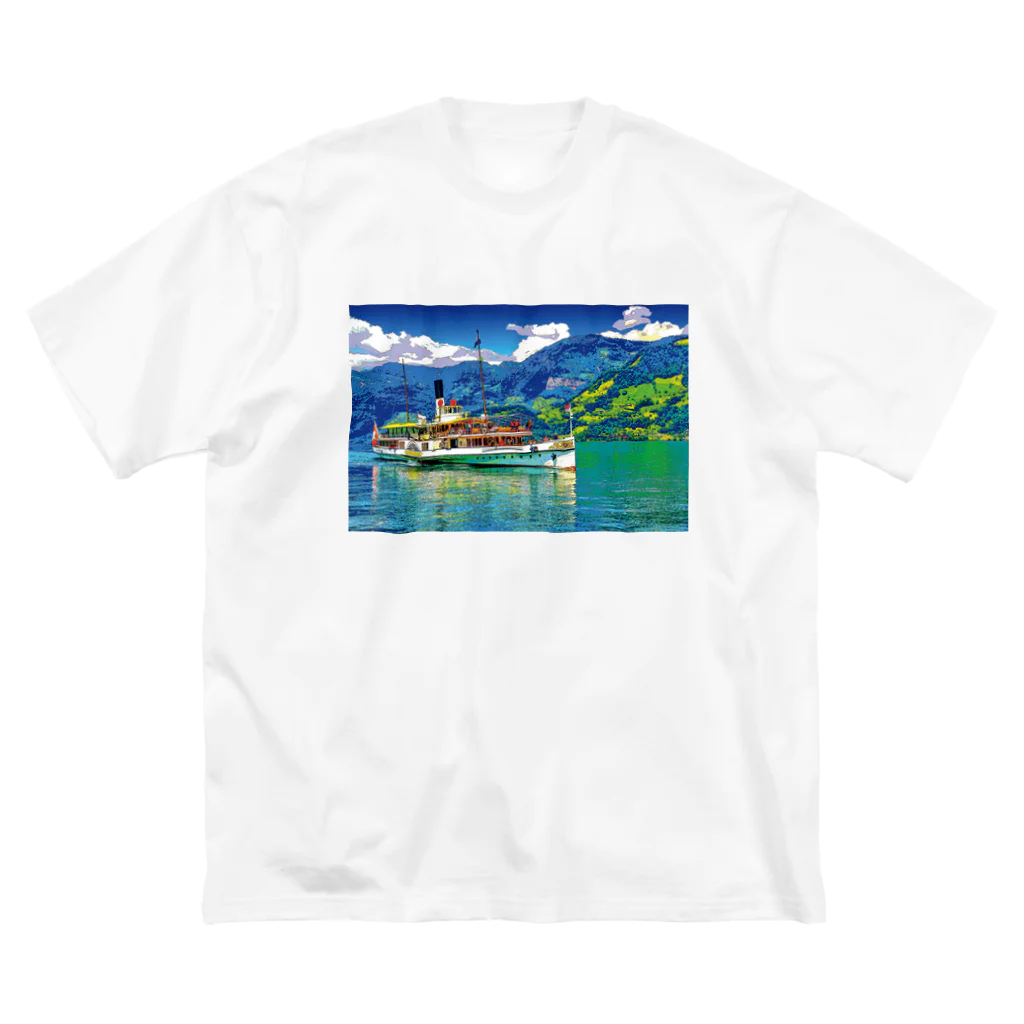 GALLERY misutawoのスイス ルツェルン湖の汽船 Big T-Shirt