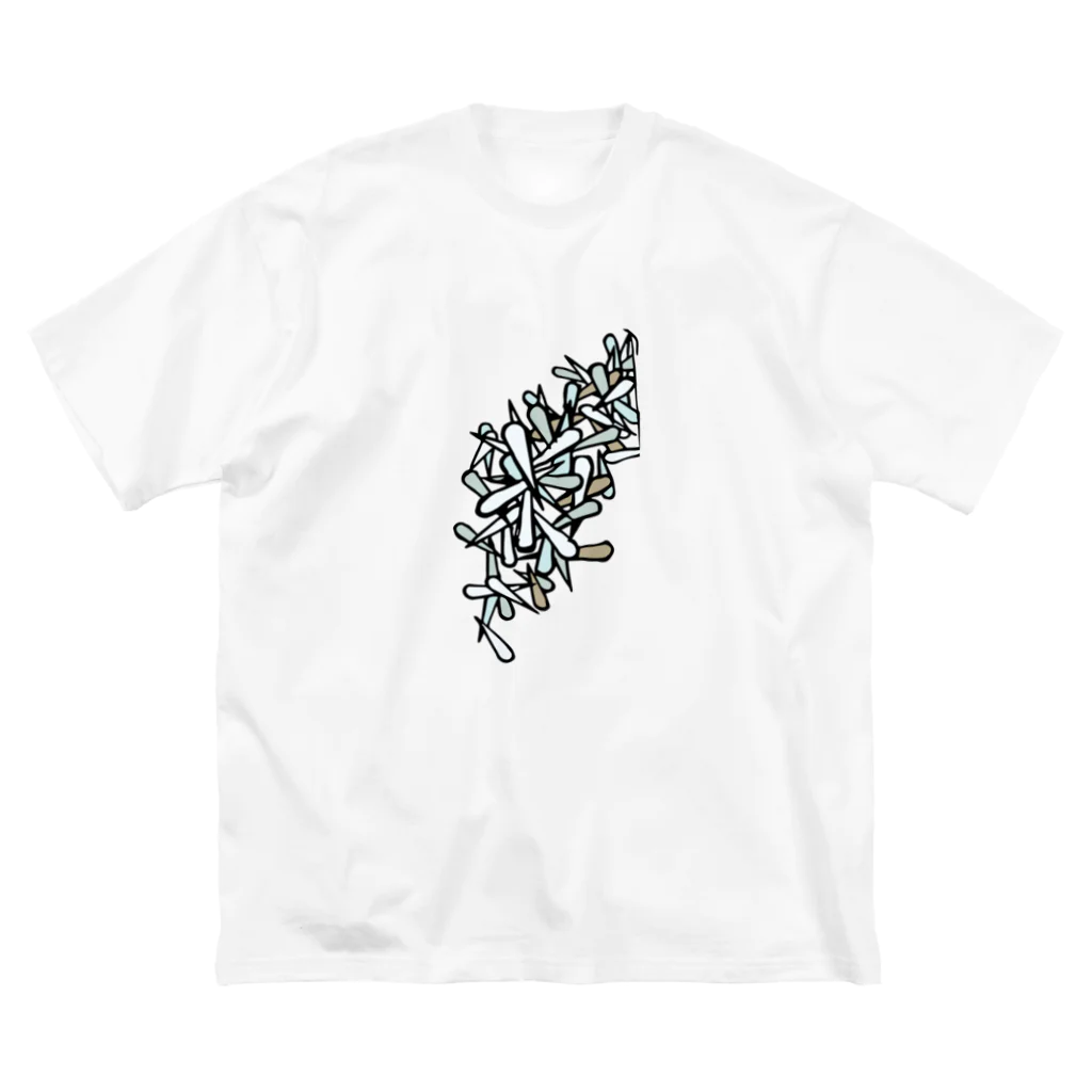 HIDEPAINT　SUZURI店のTOGE　アイス ビッグシルエットTシャツ