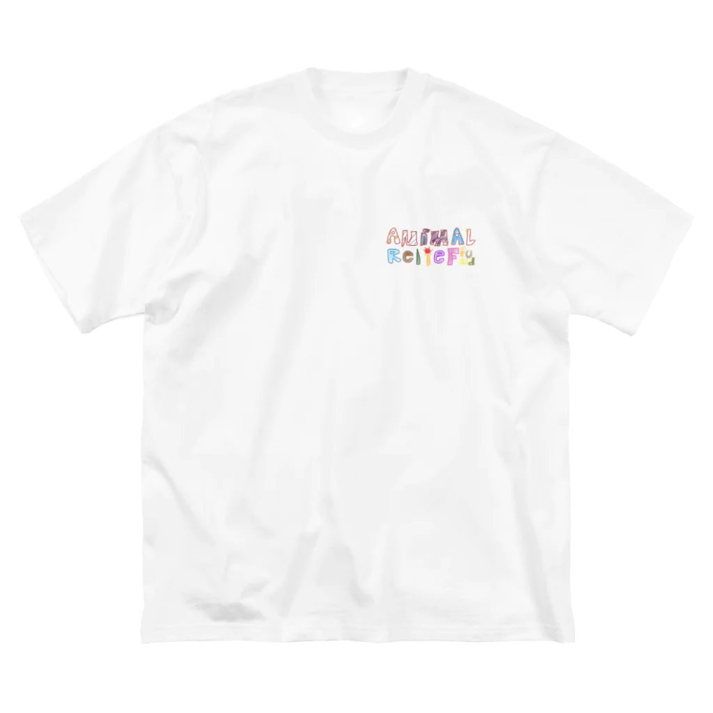 Crystalmindのアニマルリリーフ　マッコウクジラ ビッグシルエットTシャツ