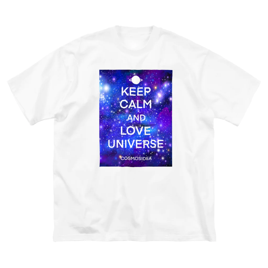 COSMOSIDEAのKEEP CALM AND LOVE UNIVERSE ビッグシルエットTシャツ