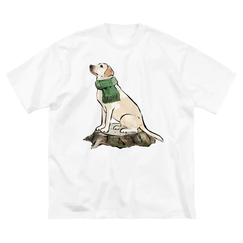 犬グッズの店しえるぶるーのマフラー犬　ラブラドルレトリバー Big T-Shirt