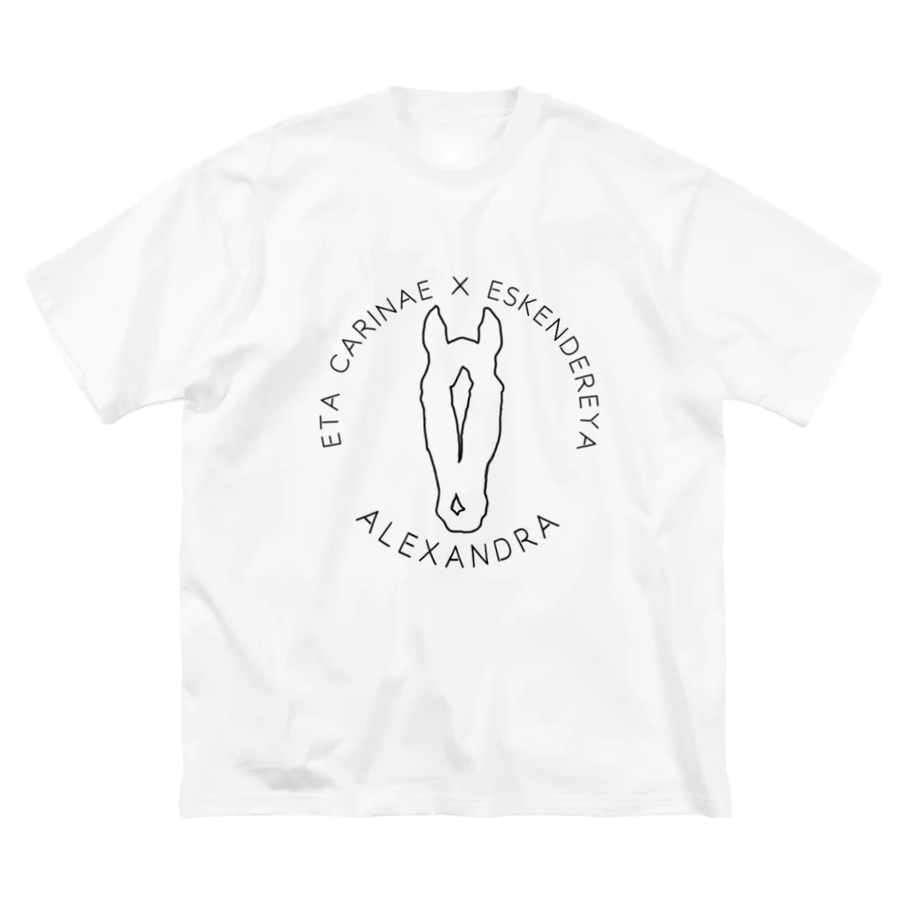 TaikiRacingClubShopのmarulogo【ALX】kuro ビッグシルエットTシャツ