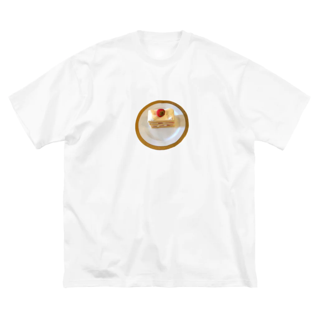 コビトカバのショートケーキの午後 ビッグシルエットTシャツ