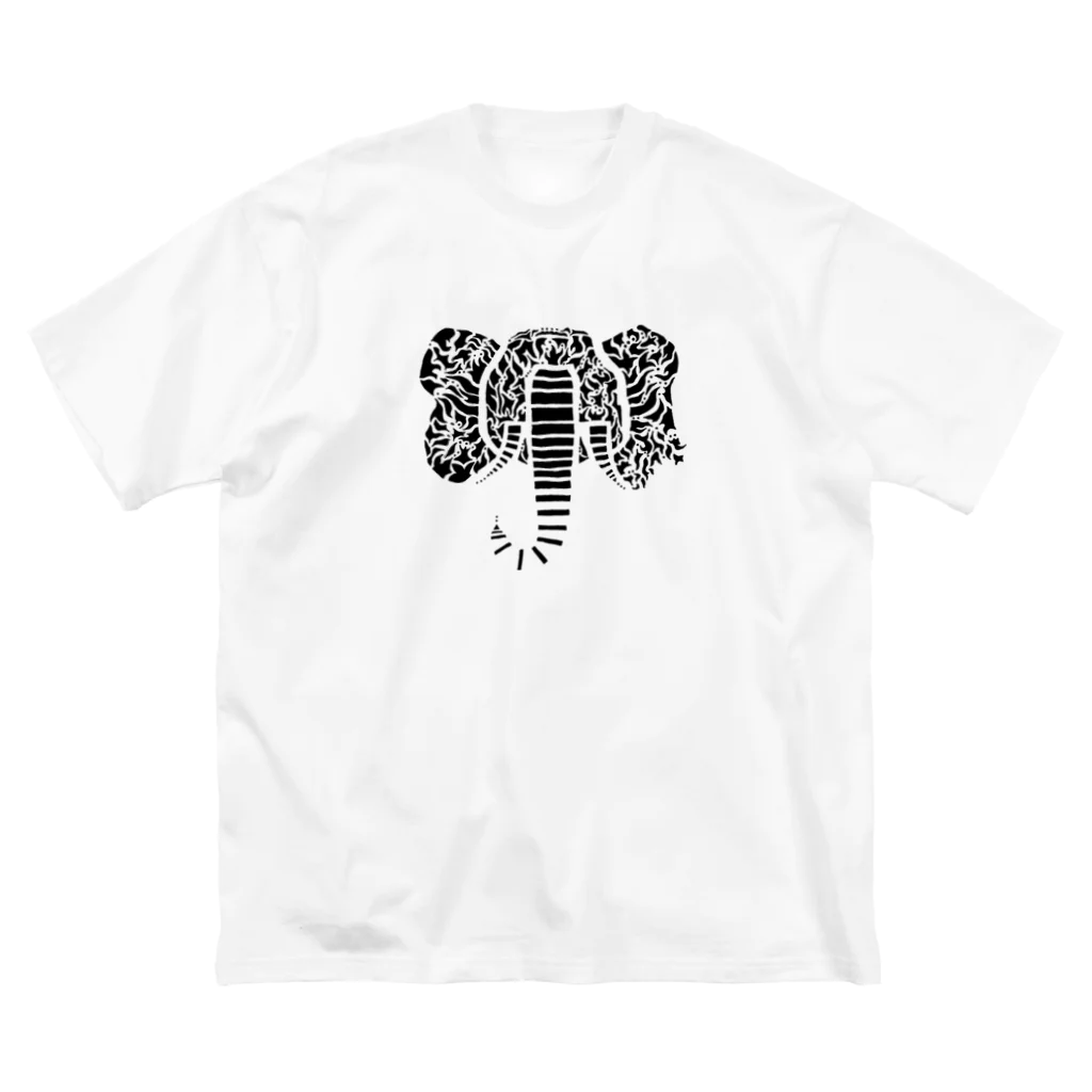 HK_Designのelephant ビッグシルエットTシャツ
