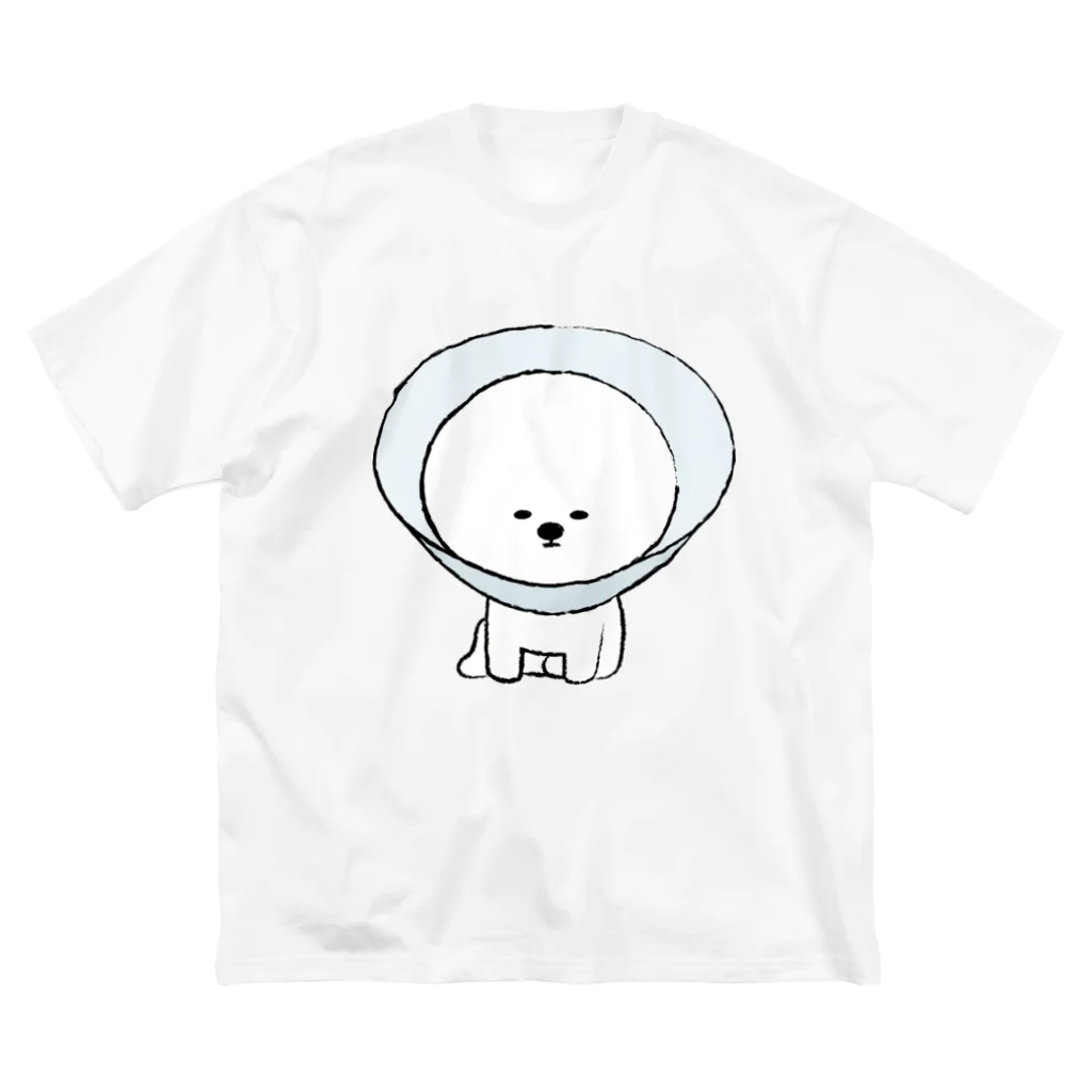 まんまるビションのまんまるビション（エリザベスカラー） ビッグシルエットTシャツ