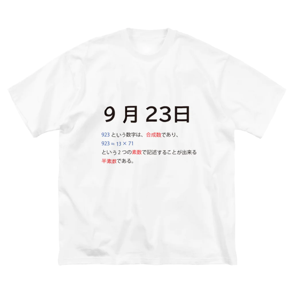 Mathematicsの9月23日 ビッグシルエットTシャツ