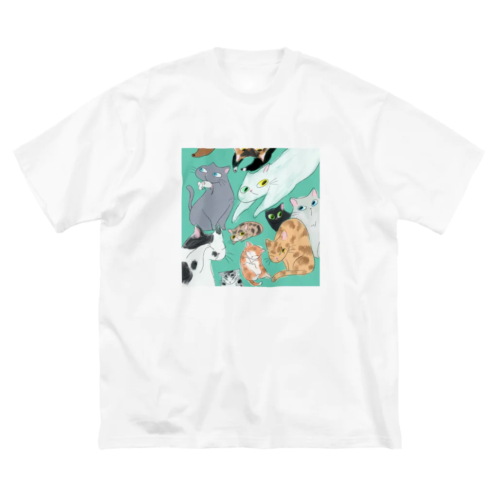 三毛猫汰郎のいろいろねこちゃん ビッグシルエットTシャツ