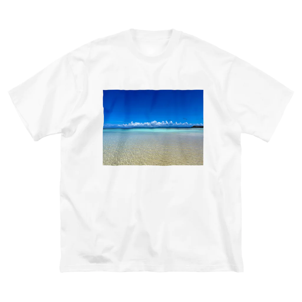 mizuphoto galleryのBreathing blue ビッグシルエットTシャツ