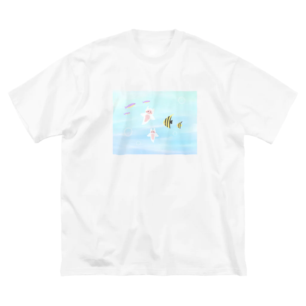 あゆみまるの海の生き物クリオネ ビッグシルエットTシャツ