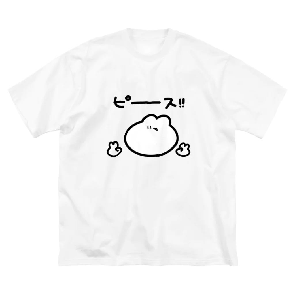 うさおにぎりやさんのうさおピース ビッグシルエットTシャツ