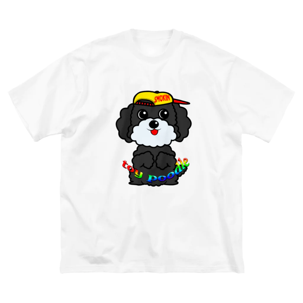 オリジナルデザインTシャツ　SMOKIN'のちんちんトイプードル ビッグシルエットTシャツ