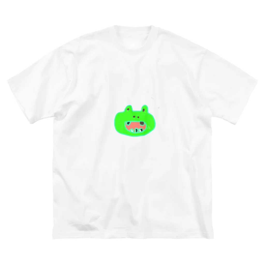 はーときんにくちゃん　YouTube わんつーすりーのかえるさん ビッグシルエットTシャツ